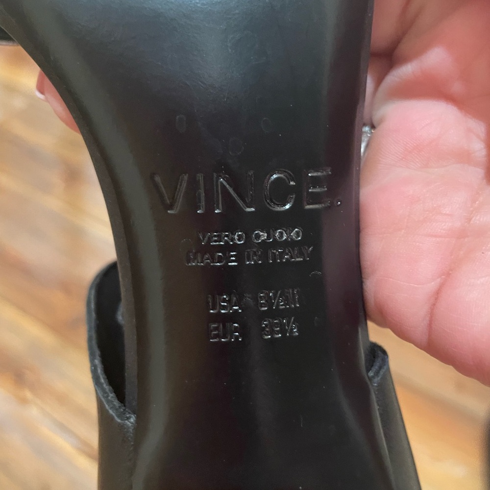 Vince Metallic & Leather Heels - Picture 6 of 11